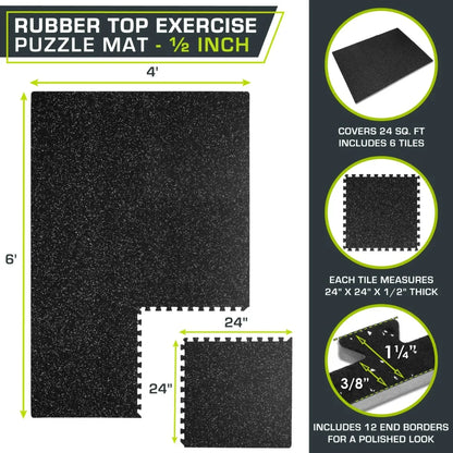 Rubber Flooring Gym Mats with EVA Foam
